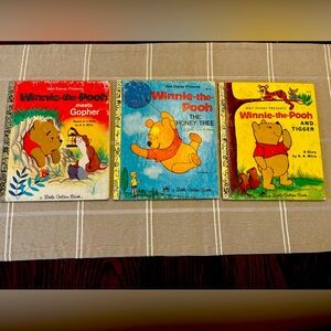 3 vintage Winnie the Pooh hardcover books